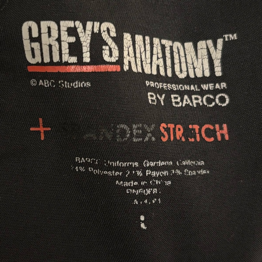 Grey’s Anatomy by Barco Women’s Black Scrub Pants XL GRP500 Stretch - Picture 9 of 9